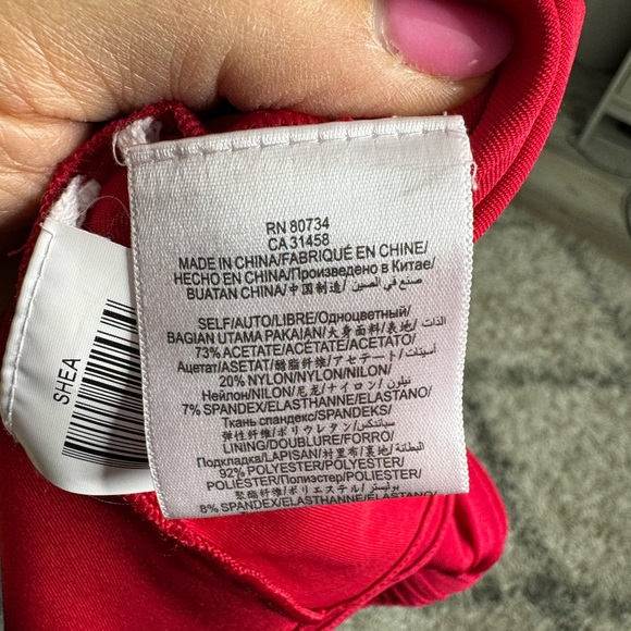 BCBGMaxAzria Red Pleated Cutout Mini Party Dress Size Medium - Picture 14 of 14